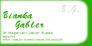 bianka gabler business card